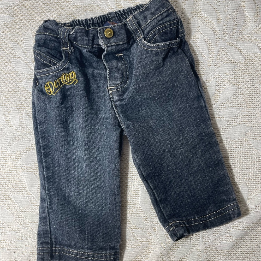 Dereon Blue Jeans Elastic Waist 0-3 months baby